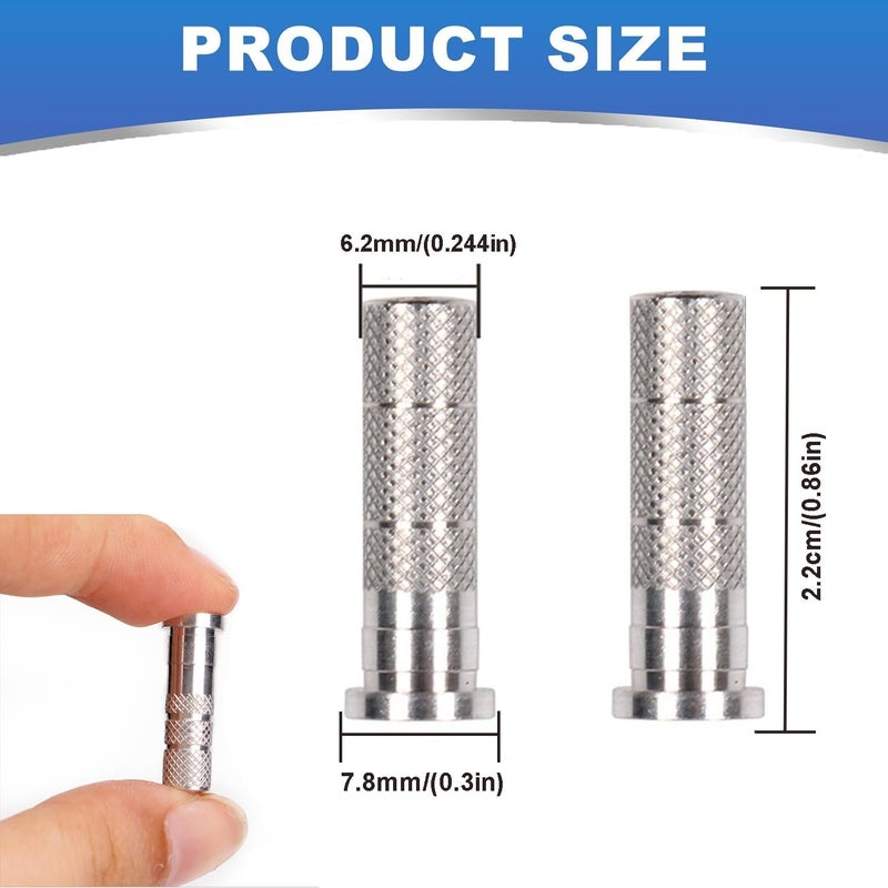 AsYeegata 36 Pack Aluminum .244 Arrow Inserts for Carbon Arrows, 6.2mm Archery Practice Tips, Arrow Shaft Hunting Archery Accessories - Image 2